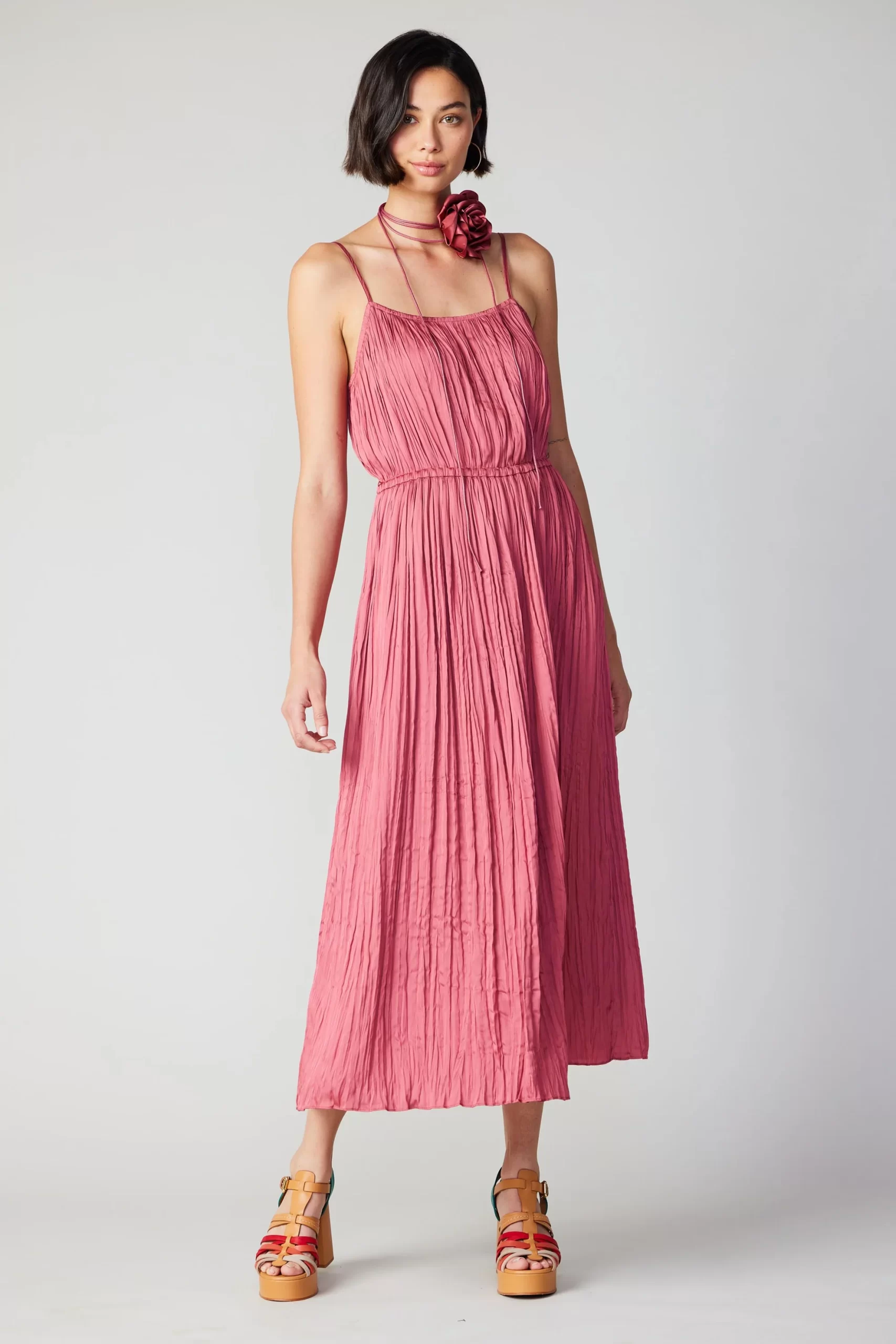 ROSE APPLIQUE CAMI DRESS