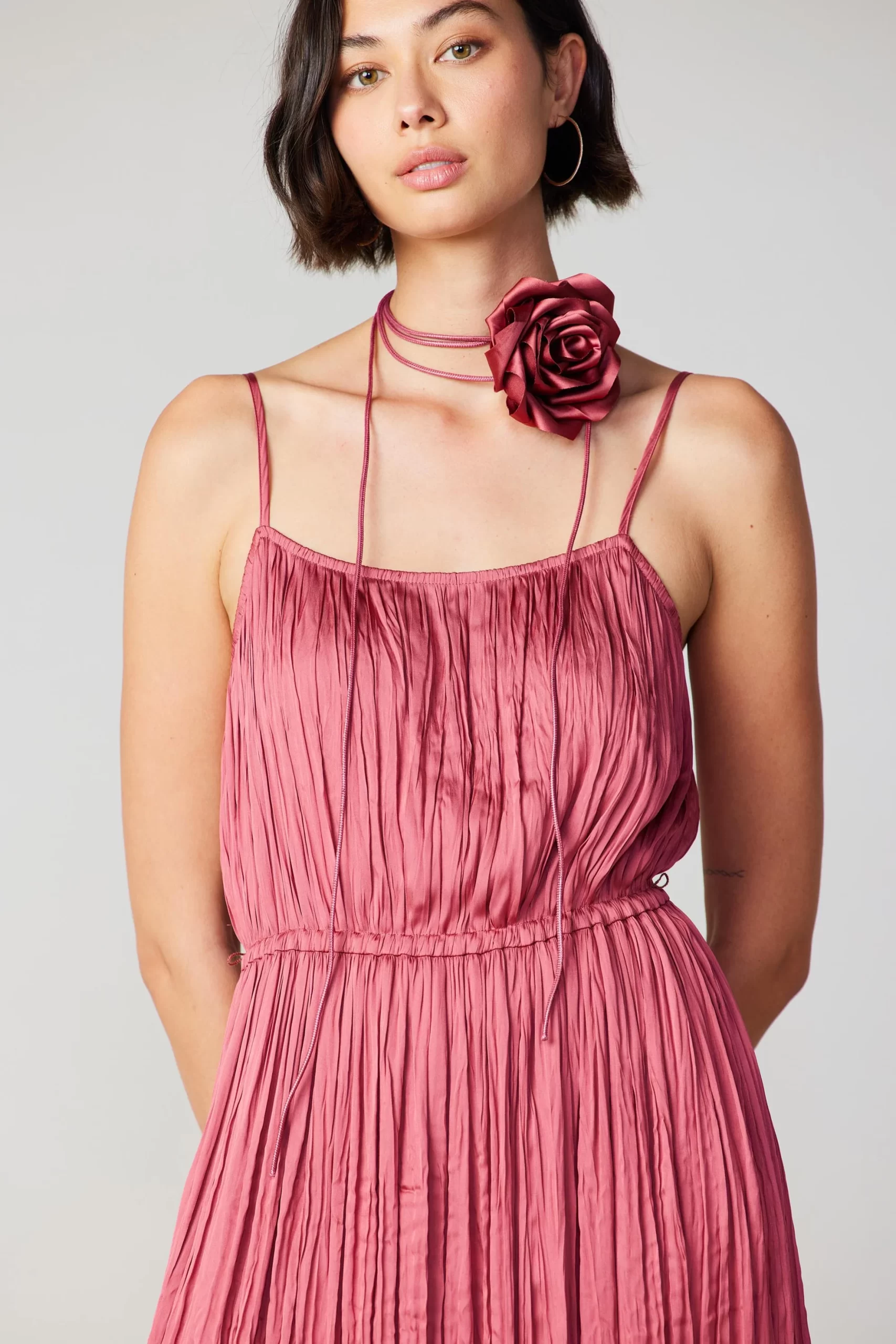 ROSE APPLIQUE CAMI DRESS