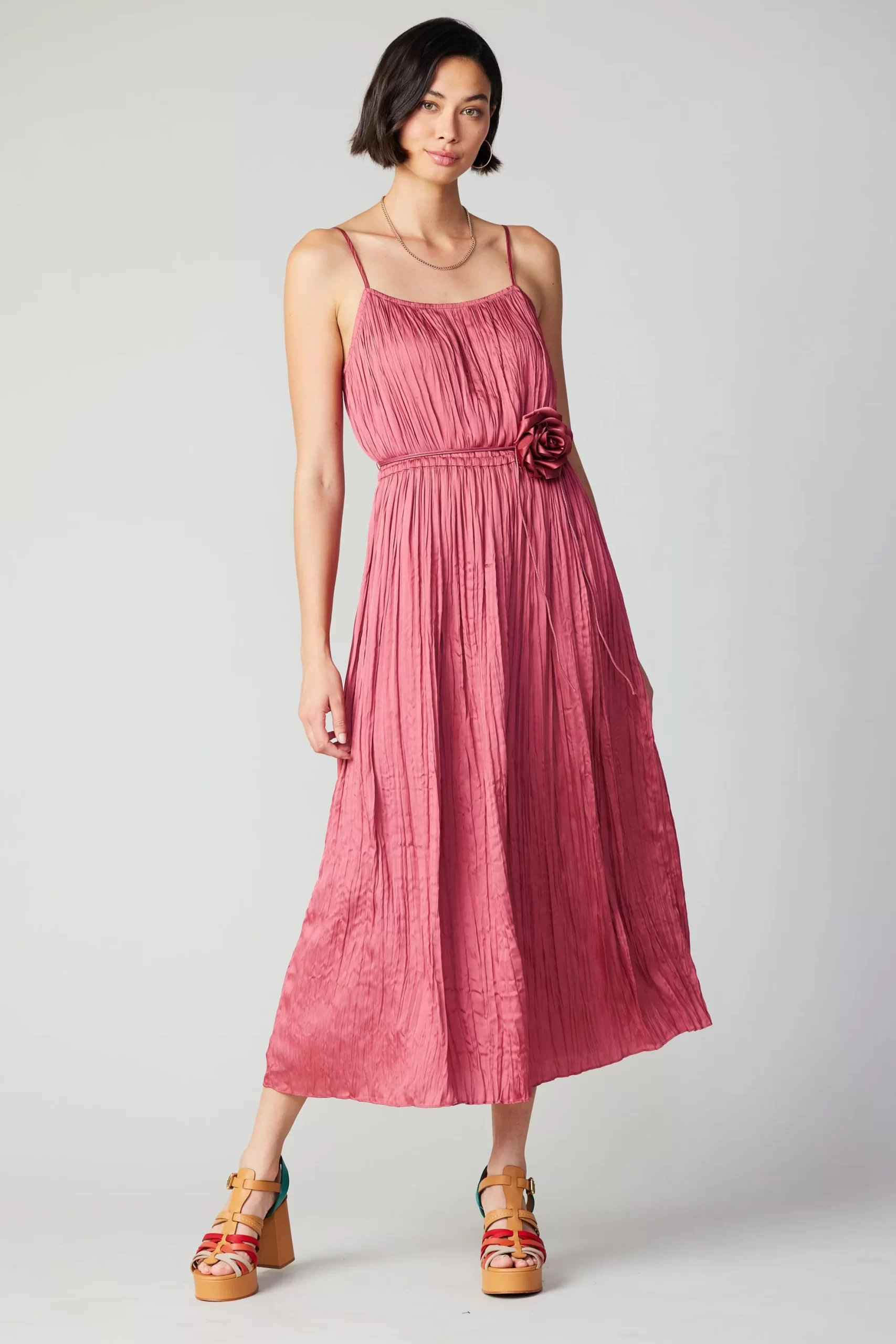 ROSE APPLIQUE CAMI DRESS